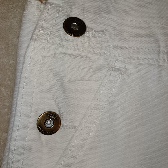 Vans Girls Medium Ground Work Shortall Marshmallow White Overalls VN000G8WFS8 - Picture 11 of 12